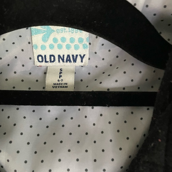 Girls or Boys Old Navy Peacoat Coat Jacket Small 6-7 Black Button Up Wool - Picture 3 of 6